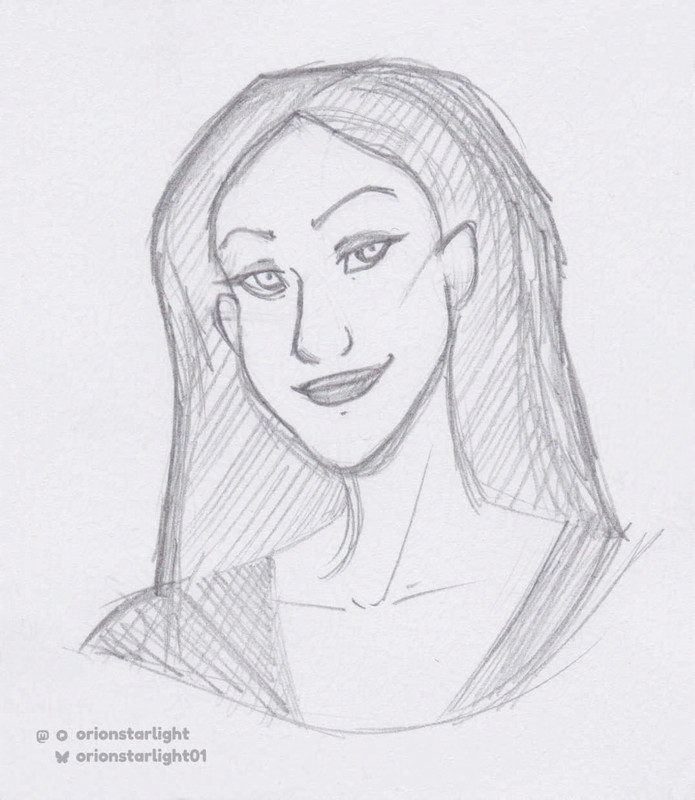 My drawing of Morticia Addams from The Addams Family.
