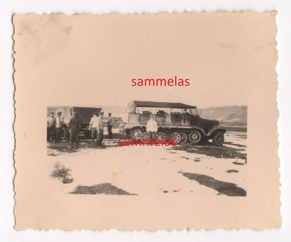 WK2 Foto Izbiceni Rumänien SdKfz Pionierwagen Po