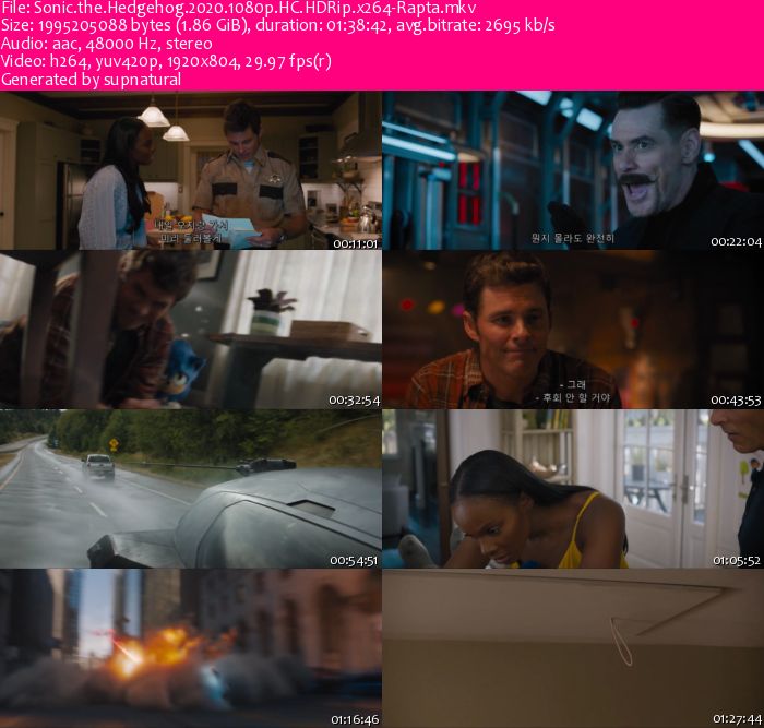 Sonic the Hedgehog 2020 1080p HC HDRip x264-Rapta