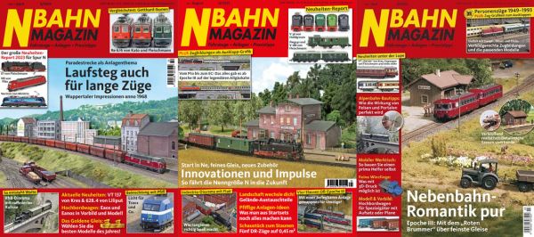 Cover: N-Bahn Fahrzeuge, Anlagen, Praxistipps Magazine 02, 03, 04 März-August 2023