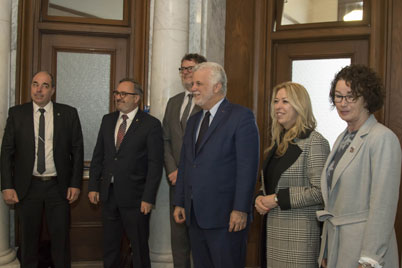 Meneurs des principales mouvances syndicales//Un gang de syndiqués du Québec