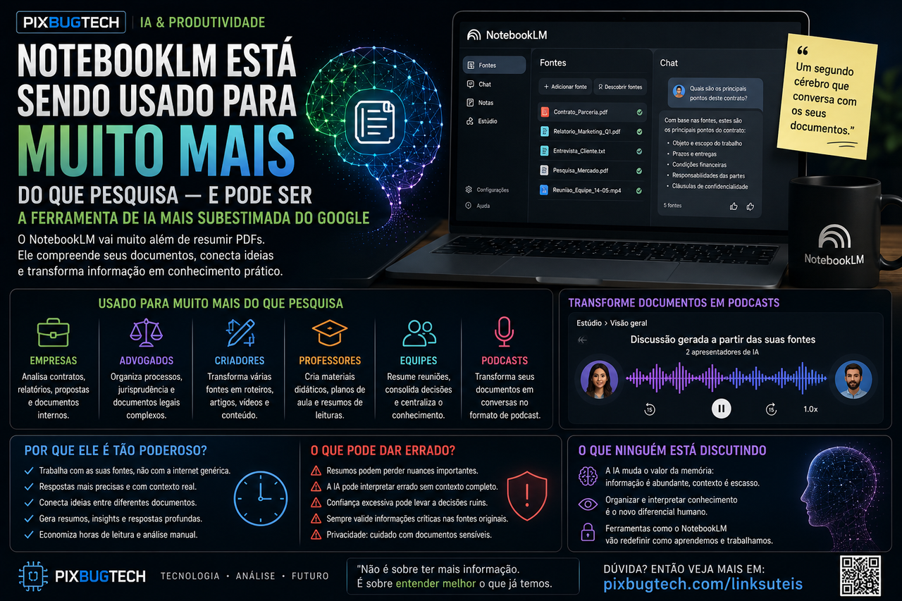 NotebookLM está sendo usado para muito mais do que pesquisa e talvez seja a ferramenta de IA mais subestimada do Google