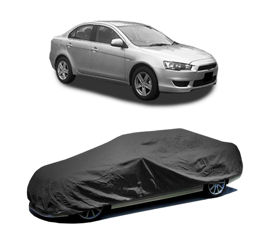 Husa tip prelata auto pentru MITSUBISHI LANCER VIII (CY_A, CZ_A) 2008 - 2015,culoare negru, material textil impermeabil, rezistanta la intemperii praf UV, CARPASSION Husa Protectie