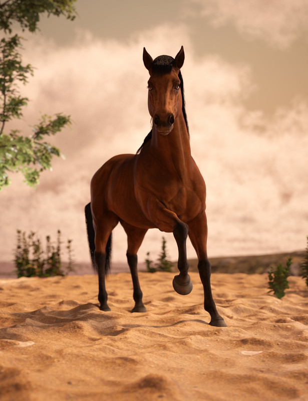 Mighty Stallion Poses for Daz Horse 3