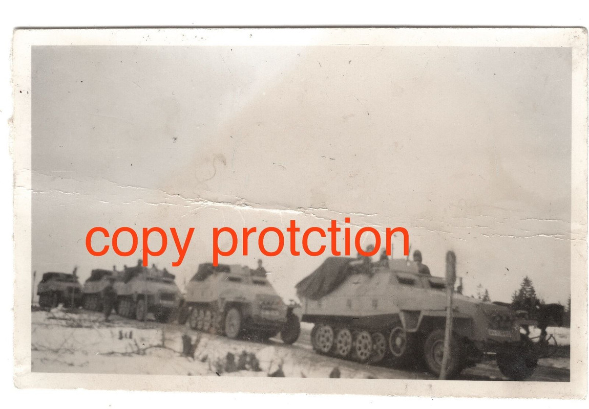 Kolonne SdKFZ 251  D Flammenwerfer März 1944 Ost