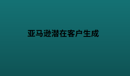 亚马逊潜在客户生成