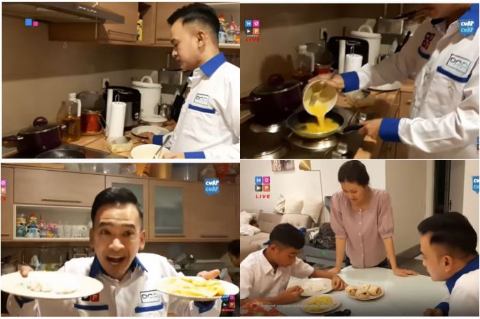 Ruben Onsu siapkan sarapan untuk putra putrinya