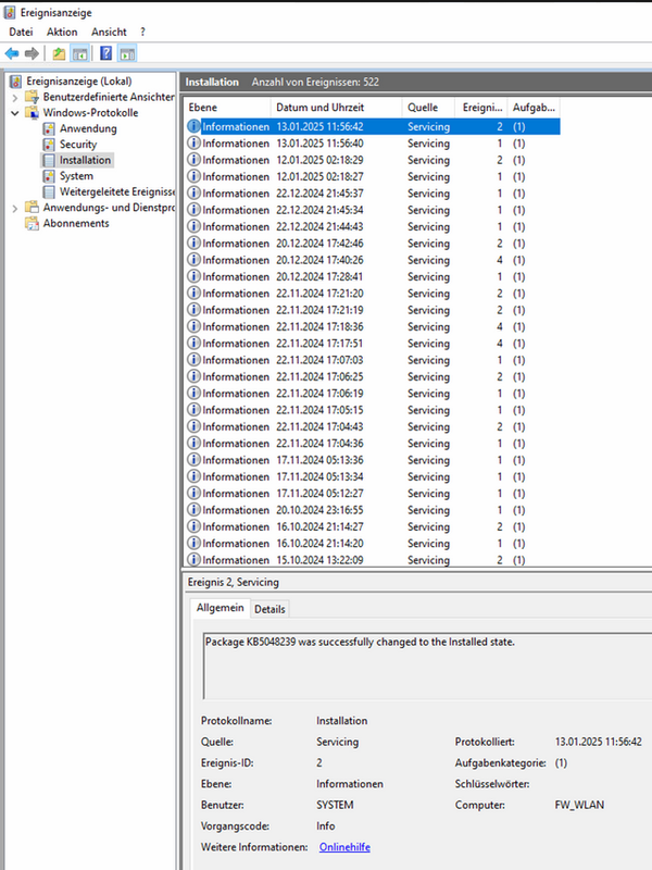 Windows 10: Win RE-Update KB5048239 causes re-install loop
