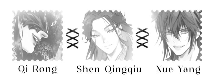 Qi Rong, Shen Qingqiu, Xue Yang