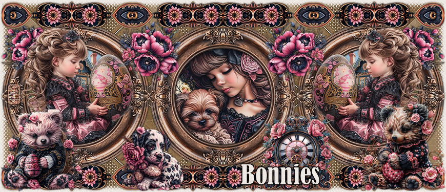 Puppies at Easter bonnies