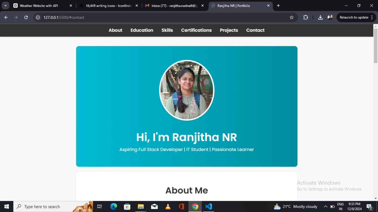 Portfolio Webpage