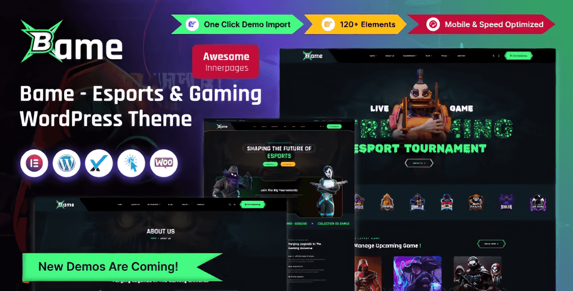 Bame – eSports and Gaming WordPress Theme