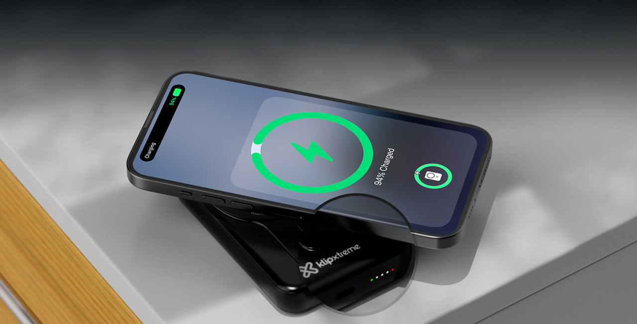 Gráfico mostrando los indicadores LED de carga del power bank.