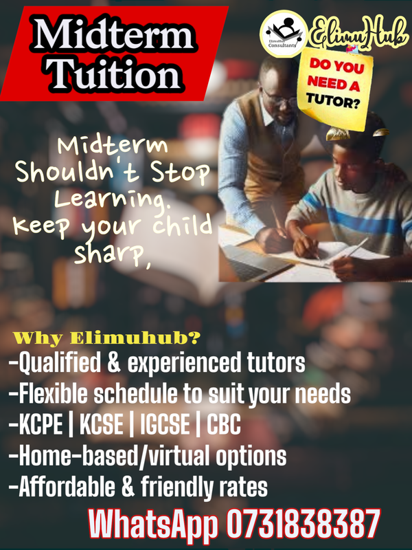 Elimuhub Holiday Tuition Promo Poster