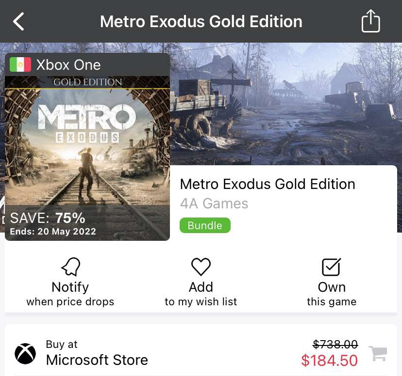 Xbox: Metro Exodus Gold Edition 