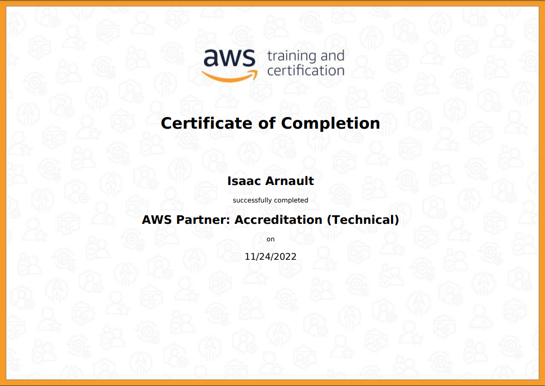 aws partner - technical sales accredidation