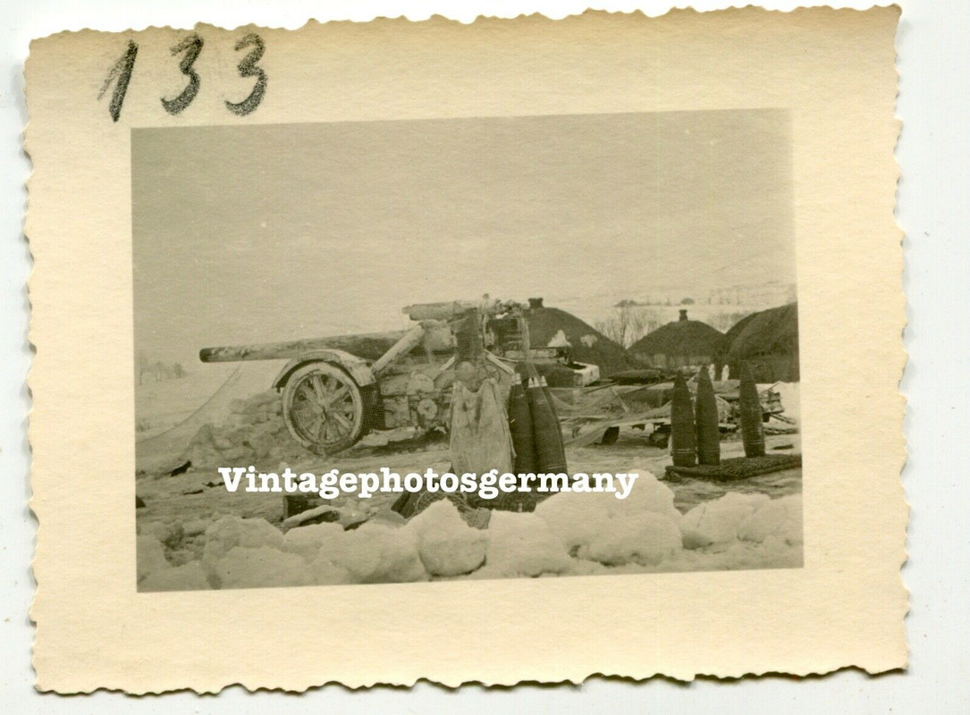 Foto Russalnd schweres deutsches Geschütz Artillerie 21cm Mörser 18