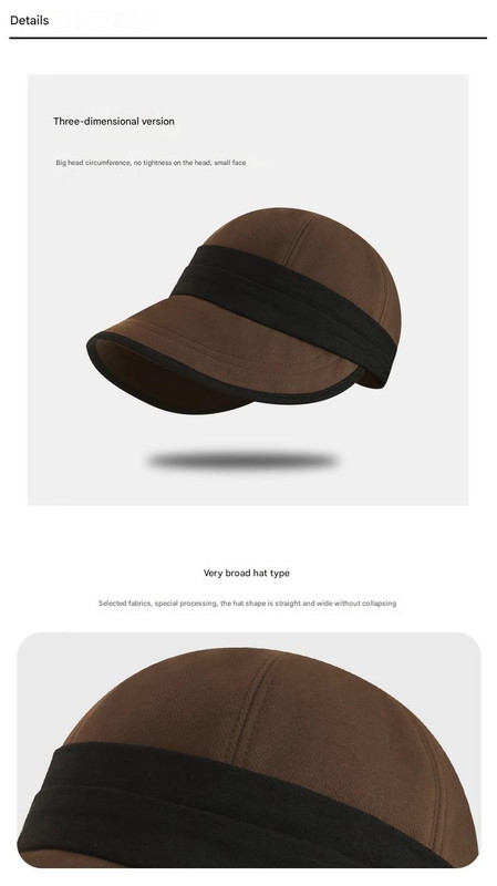 Supplier reference image for Brown Warm Bucket Hat - Minimalist Color Block Design, Face-Slimming Style