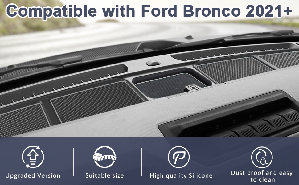 Supporto Telefono Per Cruscotto &ndash; Per Ford Bronco 2021-2023 (2/4 Porte) &ndash; Nero