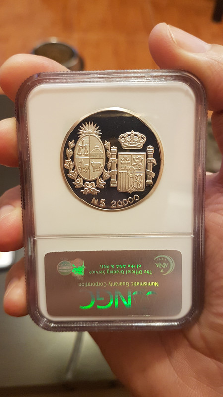 Uruguay •1983• N$ 20.000 •Ensayo Plata Piedfort• 20200419-213547