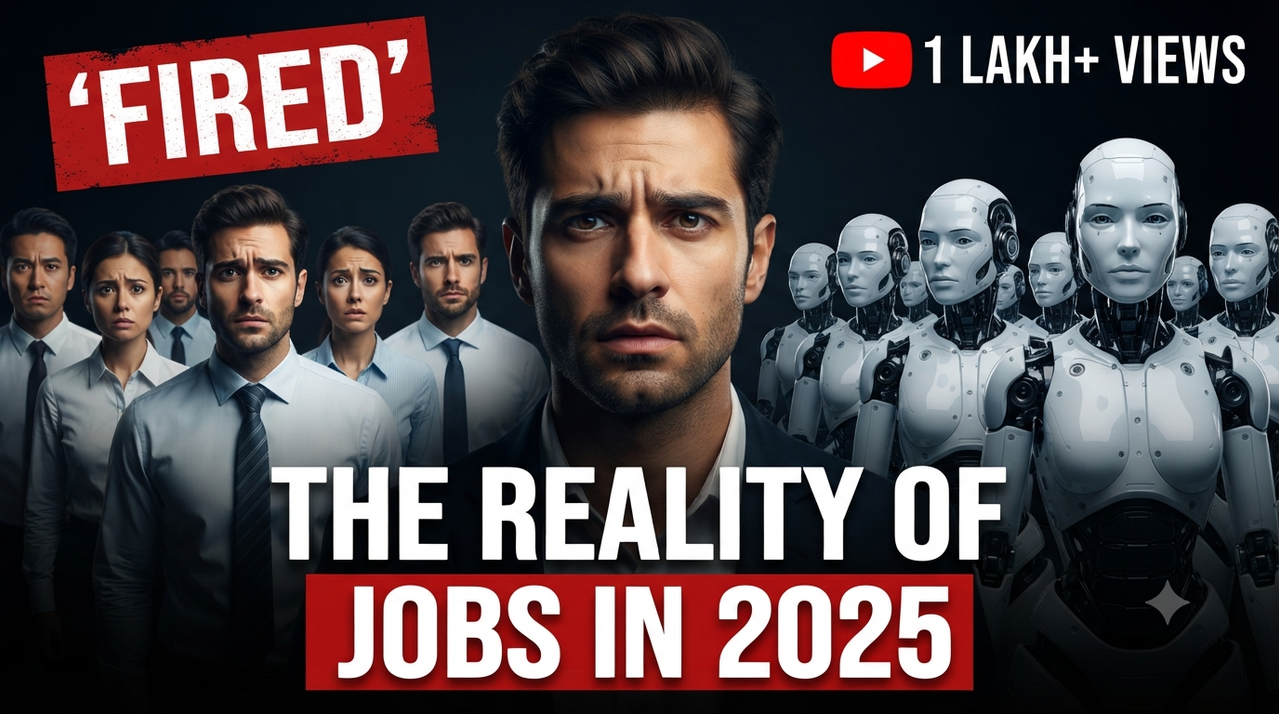 Result of: AI Robots & Job Market Reality YouTube Thumbnail Prompt