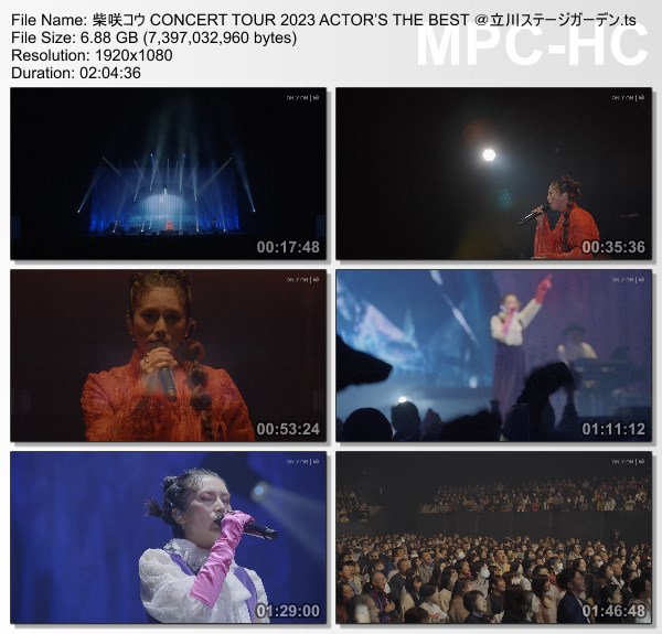 [TV-Variety] 柴咲コウ – CONCERT TOUR 2023 ACTOR’S THE BEST ＠ Tachikawa Stage Garden (2023.12.24)