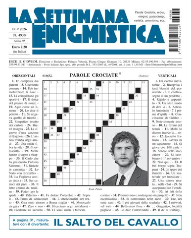 La Settimana Enigmistica N.4930 – 17 Settembre 2026