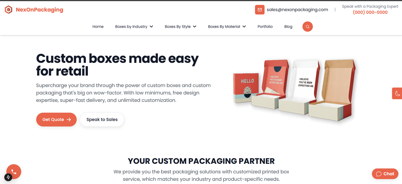 NexOnPackaging E-commerce