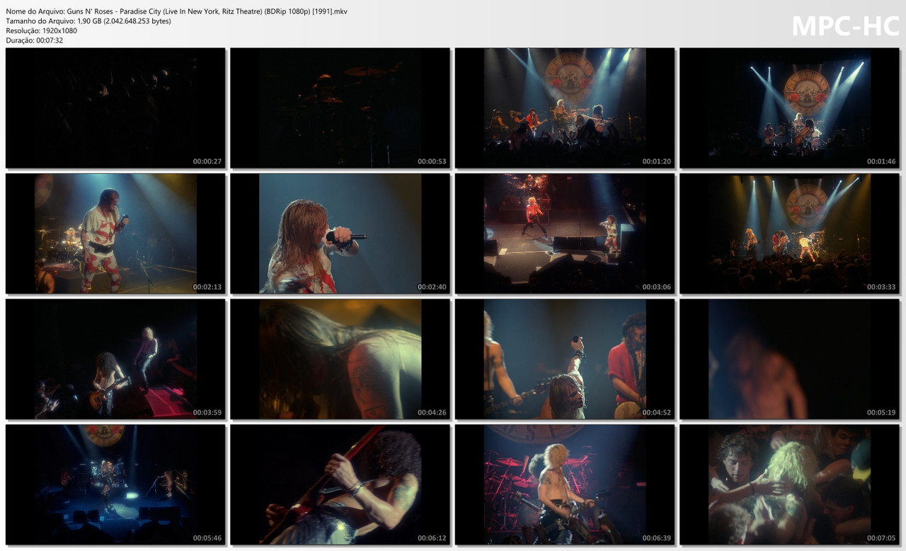 Guns N' Roses - Paradise City (Live In New York, Ritz Theatre) (BDRip 1080p) [16.05.1991]