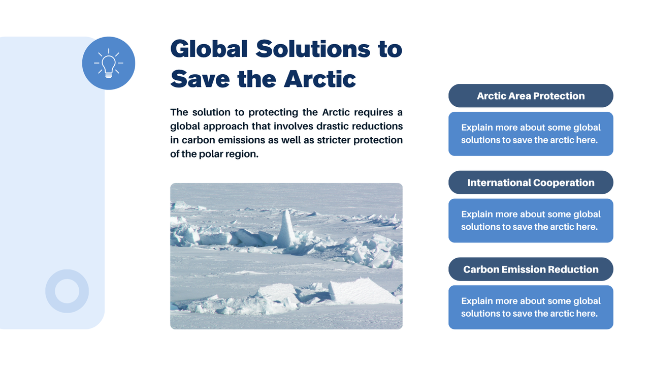 Blue and White Simple The Future Of The Arctic Presentation