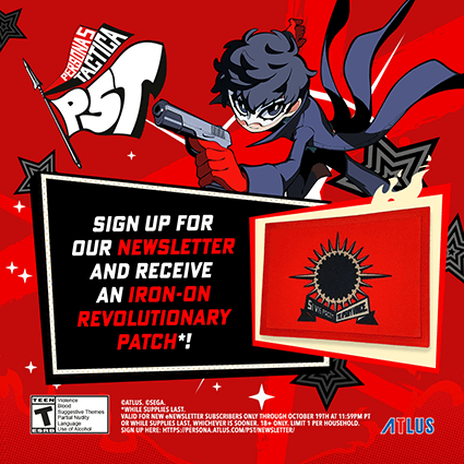 Claim Your FREE Persona 5 Tactica Iron-On Patch – Limited-time Offer!