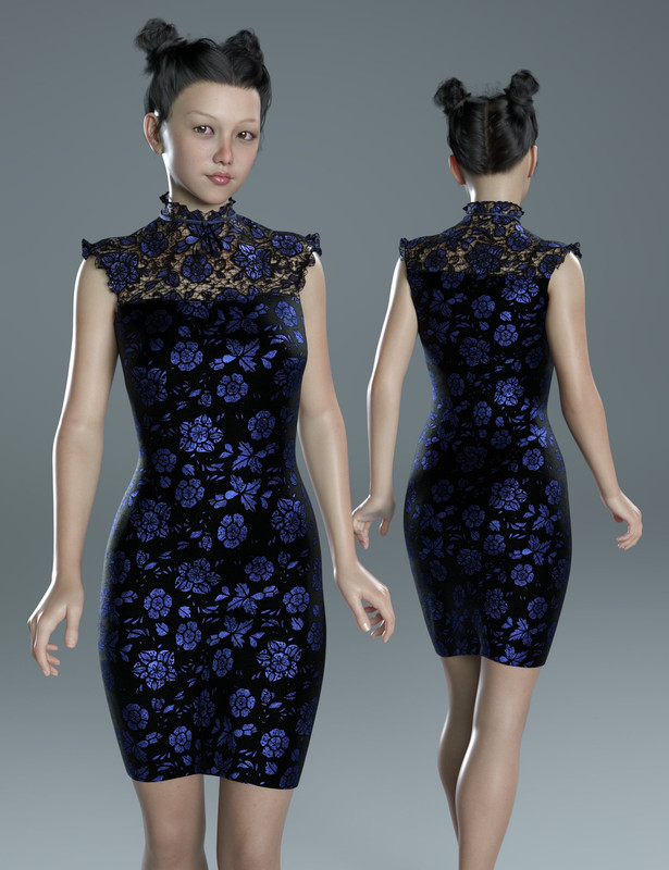 double bun hair in the promo pictures of dForce Tabatha Dress for ...