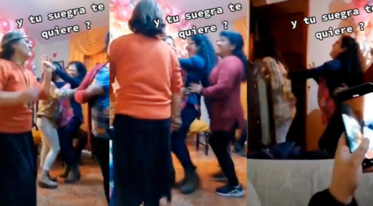 Suegra saca a su nuera en plena fiesta y el video se volvió viral