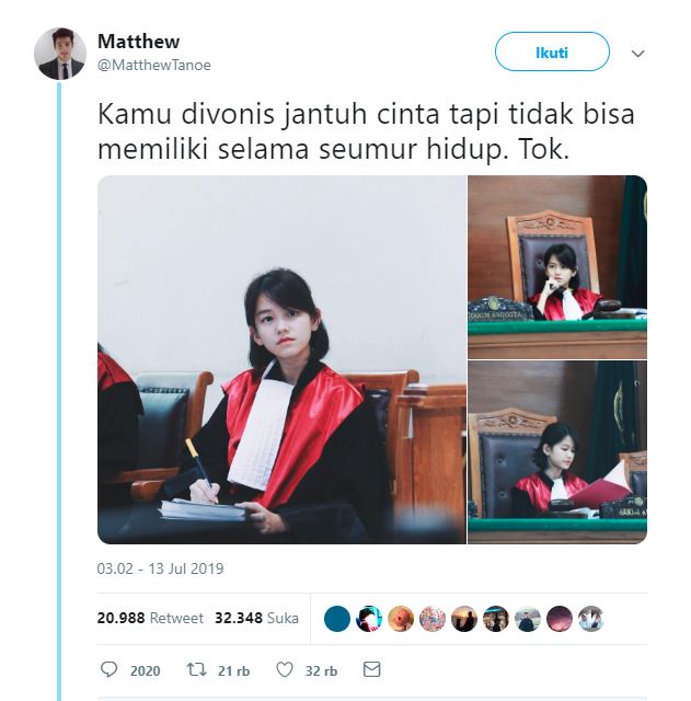 Foto Leanna Leonardo yang viral (tangkap layar twitter @MatthewTanoe)