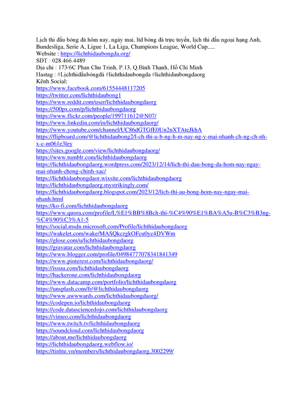 Lịch thi đấu bóng đá hôm nay, ngày mai nhanh chóng, chính xác