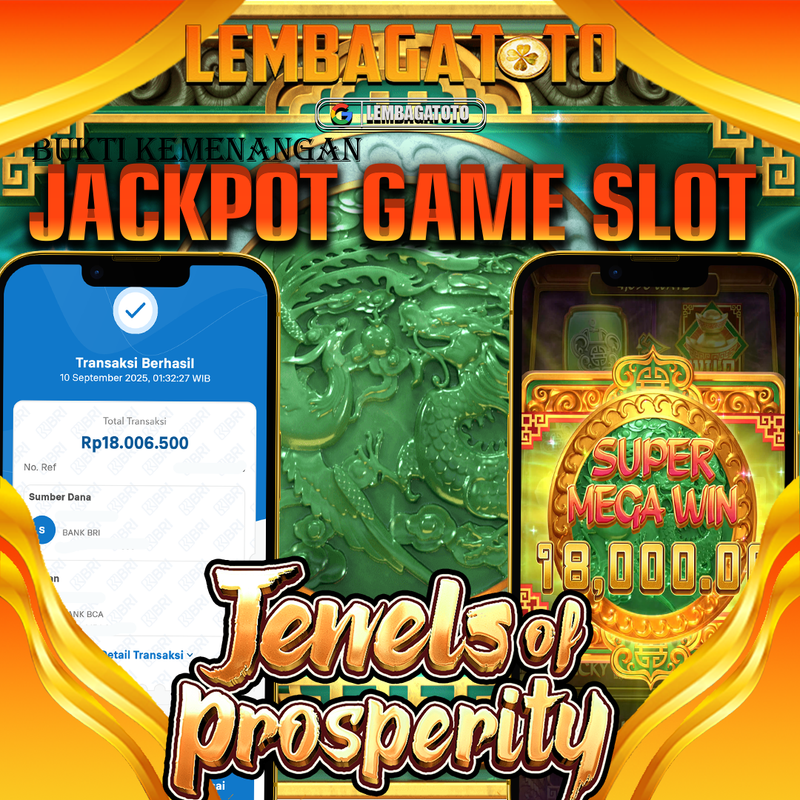 BUKTI JACKPOT 11 SEPTEMBER LEMBAGATOTO JEWELS OF PROSPERITY  Rp.18.006.500,- LUNAS