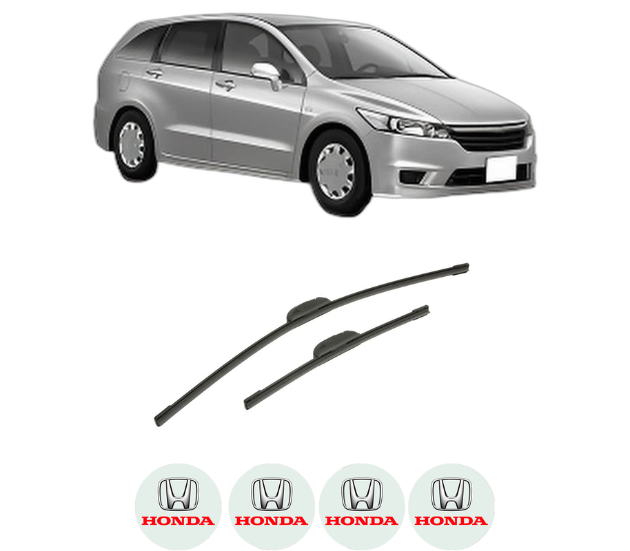 Set stergatoare auto HONDA STREAM (RN) din 2001-2006, pentru parbriz auto, 2 bucati, Bosch Aerotwin Retrofit, din cauciuc siliconat rezistent, 4 Stickere Auto HONDA