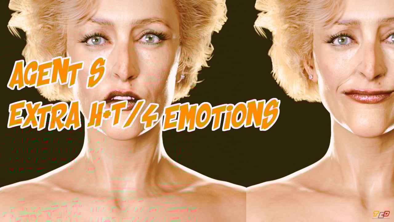 Agent S extra H+Tw 4emotions for Genesis 8 f