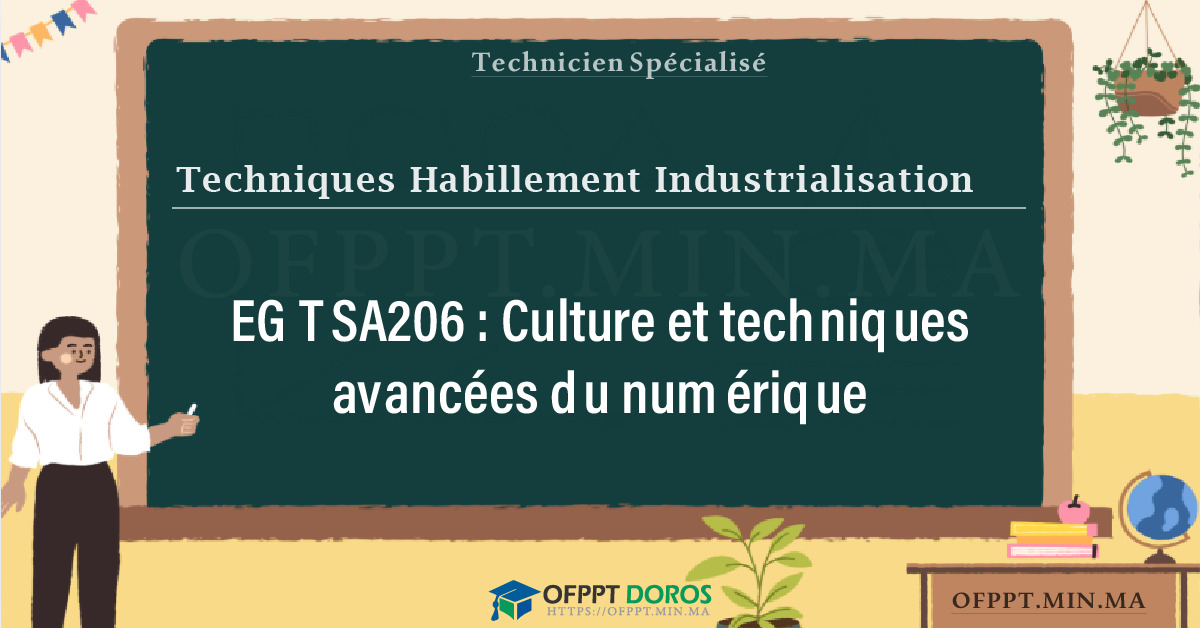Sommaire détaillé du cours Culture et techniques avancées du numérique EGTSA206 OFPPT - Structure du module