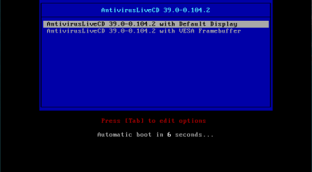Antivirus Live CD 39.0 0.104.2