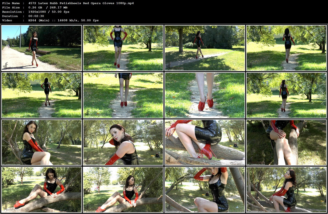4572 Latex Rubb Fetishheels Red Opera Gloves 1080p mp4