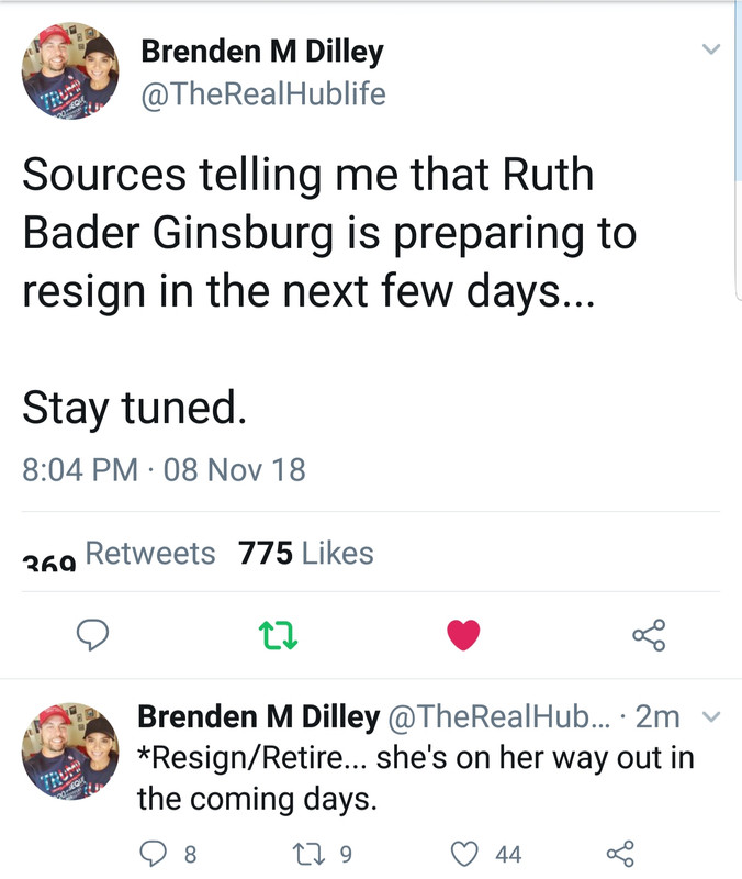 Supreme Court Justice Ruth Bader Ginsburg Fractures 3 Ribs in Fall (And the Crowd Goes Wild) 20181108-202027