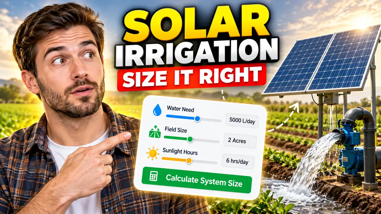 Solar Irrigation System Sizing Calculator Online