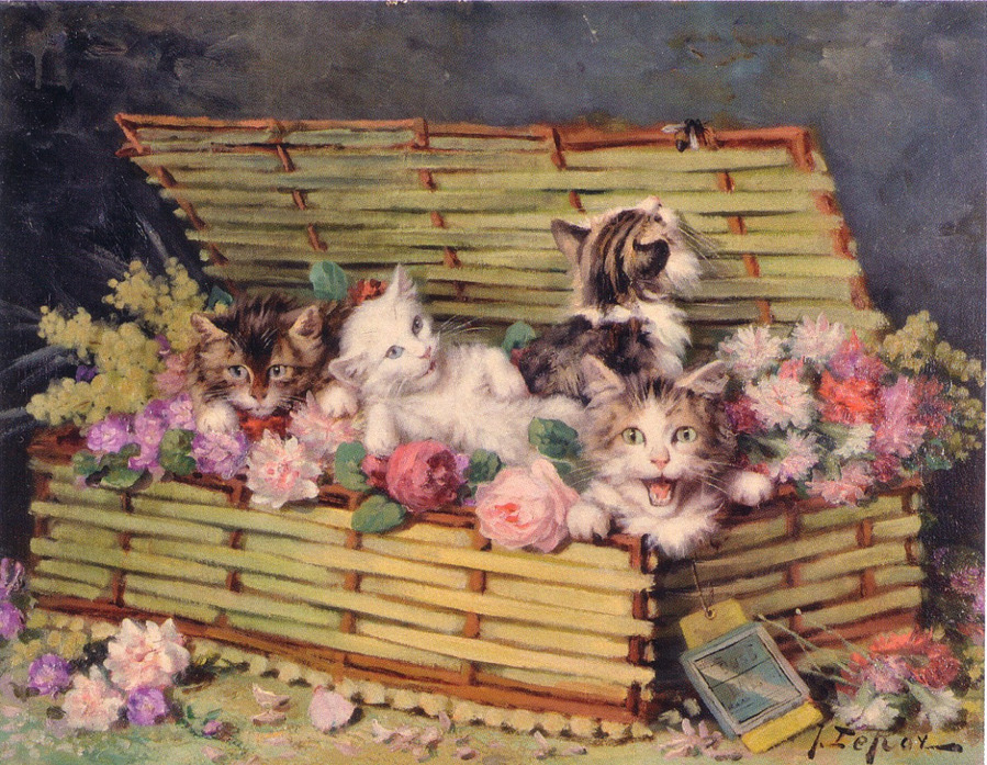 74475903-large-Chatons-dans-un-panier-de-fleurs