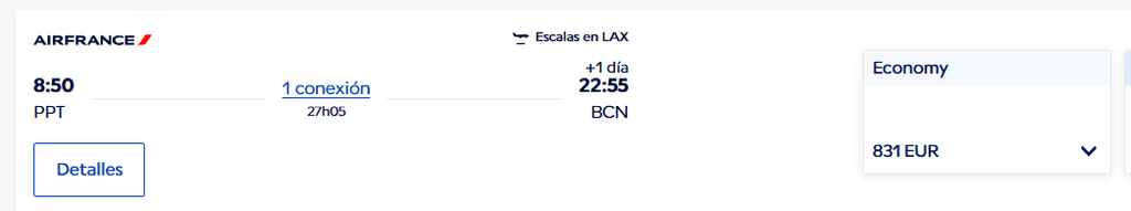 Vuelos Barcelona – Papeete (Tahiti) desde 1,517 EUR* - Vuelos a Polinesia:Ruta más barata, Vuelos Internos, Escalas - Foro Oceanía