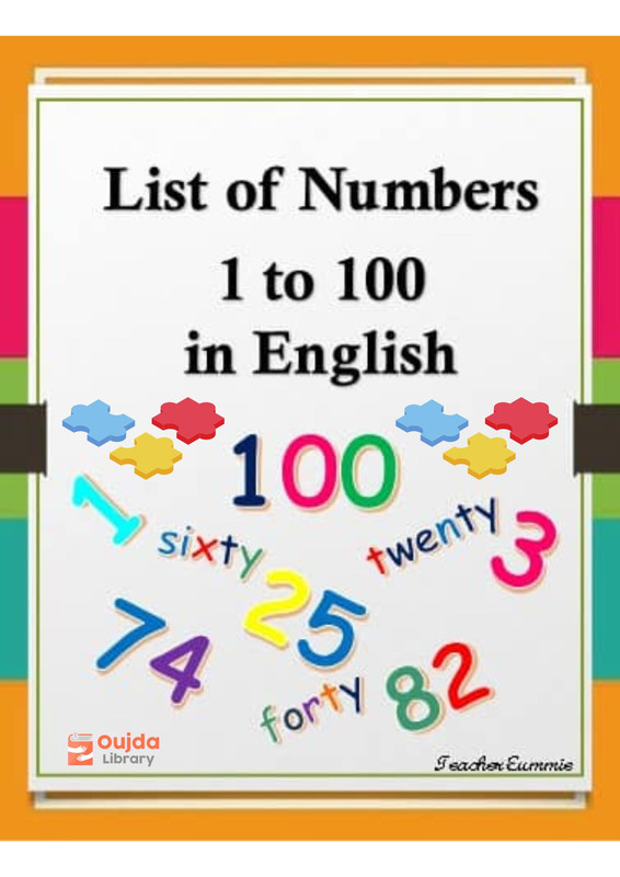 Download list of numbers 1 to 100 in English PDF or Ebook ePub For Free with | Phenomny Books