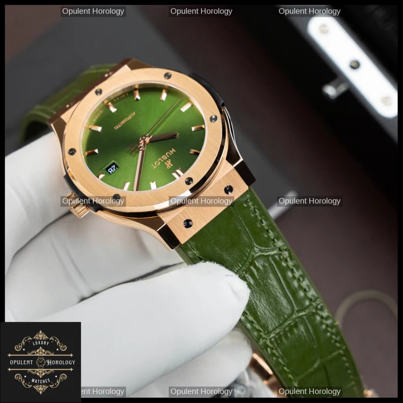 Hublot Classic Fusion King Gold Green Dial Automatic SW300 42mm