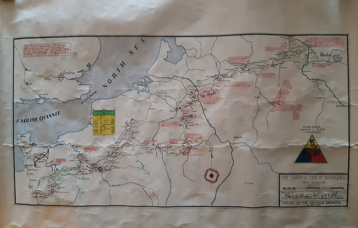Mapa 5ª División Blindada ETO.