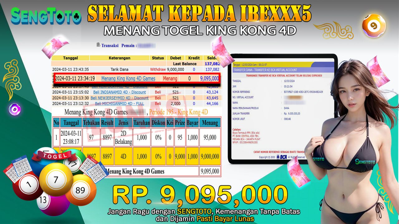 BUKTI PEMBAYARAN TOGEL KING KONG 4D