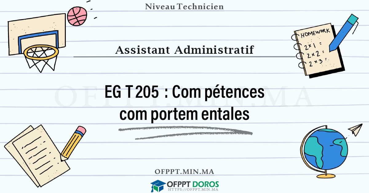 Sommaire détaillé du cours Compétences comportementales EGT205 OFPPT - Structure du module